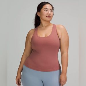 NWT. Cool Racerback Short Tank Top. Color: Spiced Chai. Size: 16.